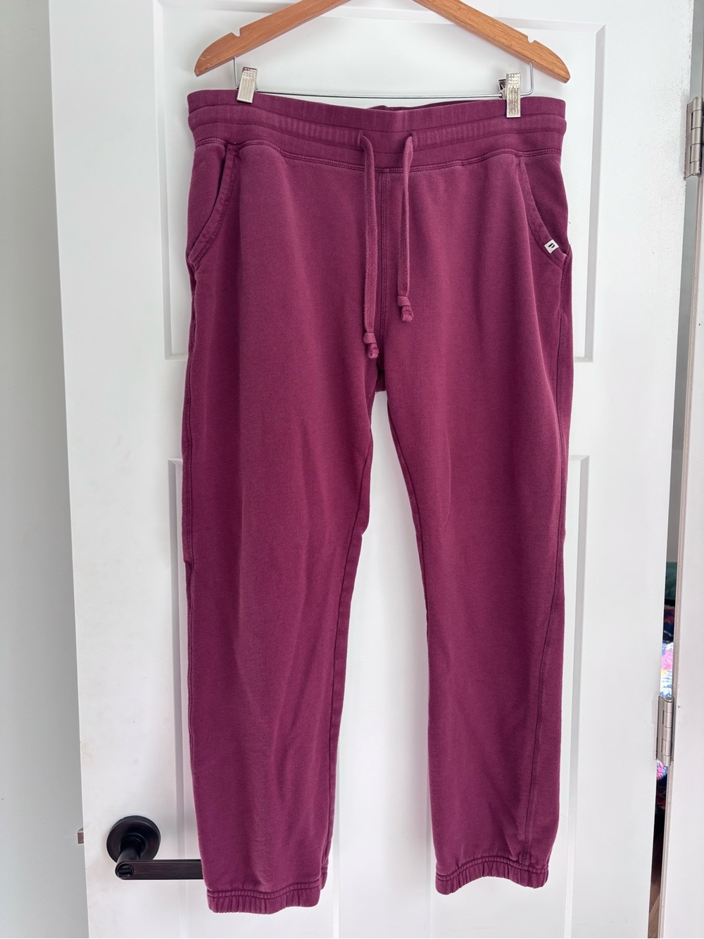 Pact drawstring cotton terry jogger Sweatpants Sz L